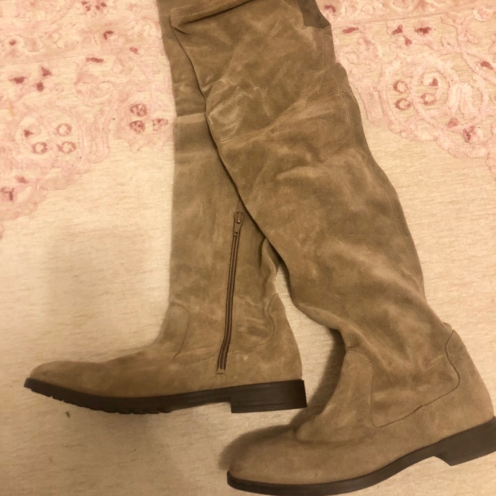 Aldo tan suede over the knee boots